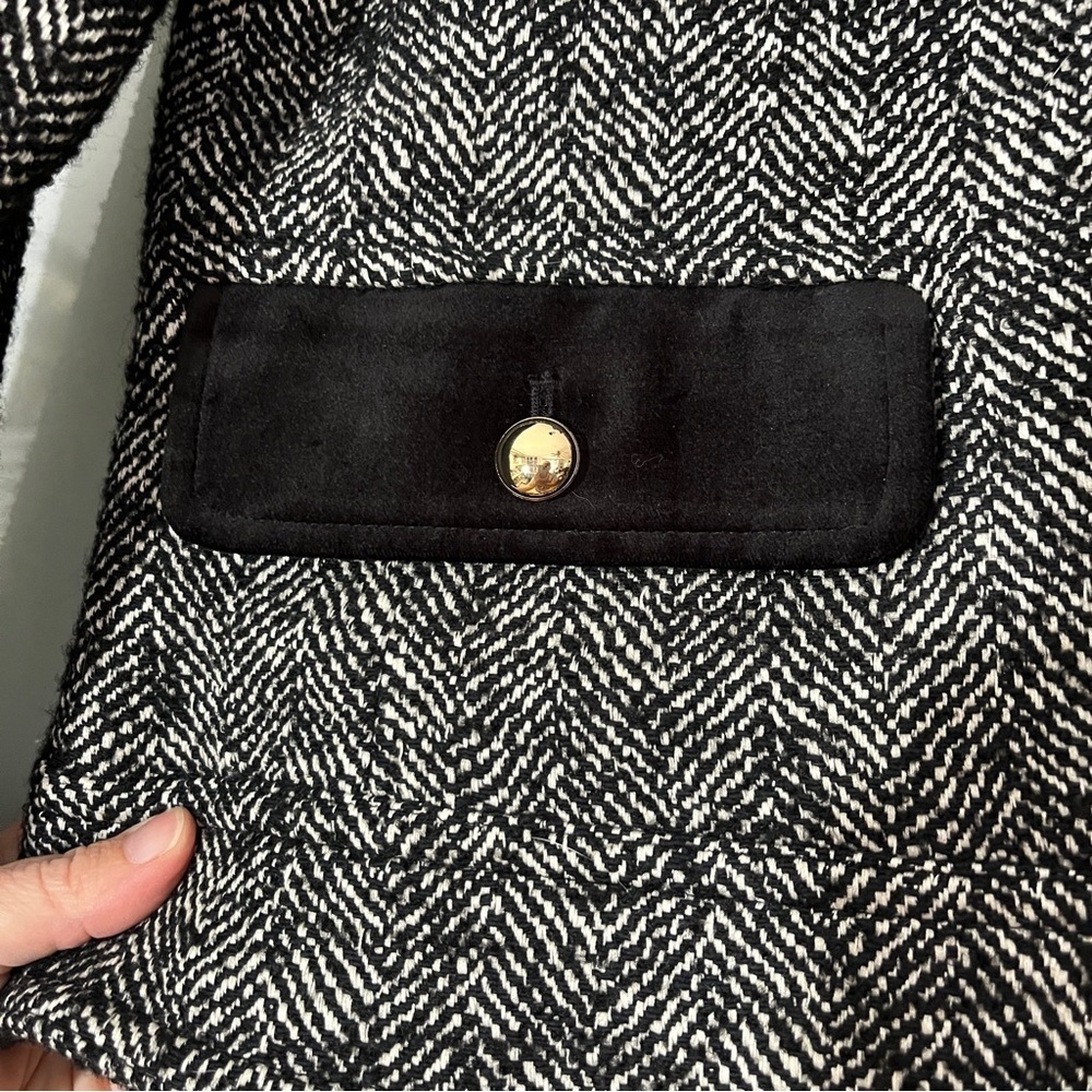 Talbots Boucle Herringbone Jacket Woven in Italy Women's MP Career Mob Wife - Picture 3 of 13